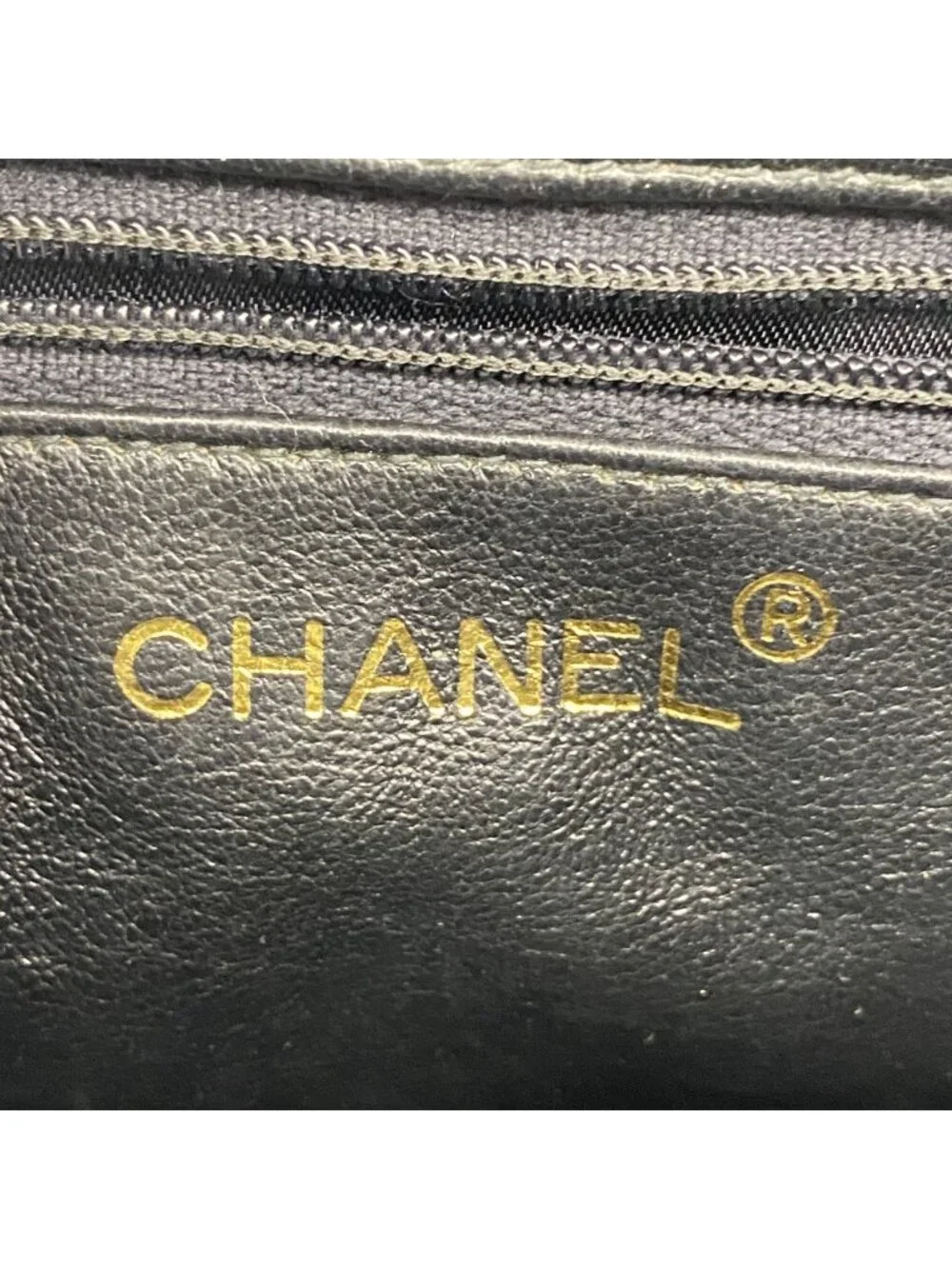 Chanel Shoulder Bag Quilted Lambskin Black Gold